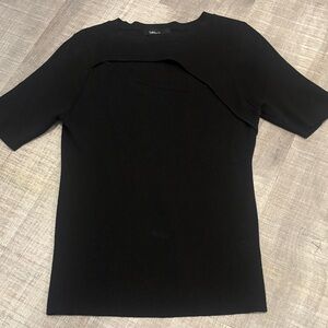 Lea & Viola Knit Cutout Top